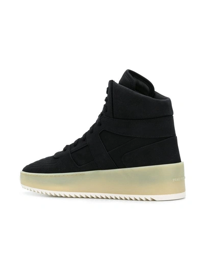 Shop Fear Of God Platform High Top Sneakers In Black