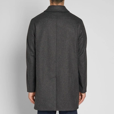 Shop Mackintosh Classic Wool Car Coat In Black