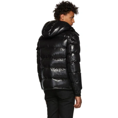 Shop Moncler Black Down Maya Jacket In 999-black