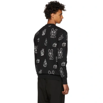 Shop Mcq By Alexander Mcqueen Mcq Alexander Mcqueen Black Bunny Sticker Sweatshirt In 1000-black