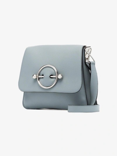 Shop Jw Anderson Ice Blue Disc Leather Cross-body Bag