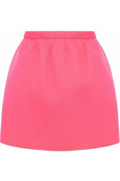 Shop Red Valentino Woman Cotton-neoprene Mini Skirt Fuchsia
