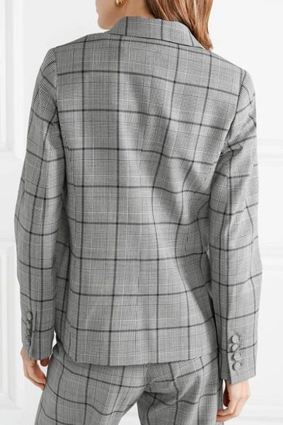 Shop Sea Bacall Checked Woven Blazer In Gray