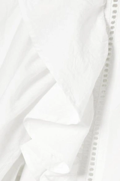 Shop Apiece Apart Bella Ruffled Cotton-voile Blouse In White