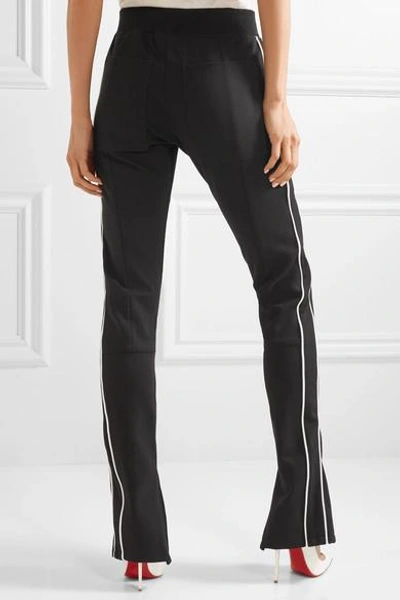 Shop Tre Melanie Striped Stch Wool-blend Skinny Pants In Black