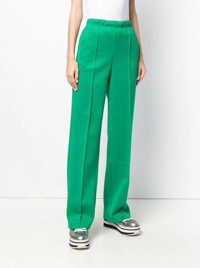 Shop Prada Straight Track Pants - Green