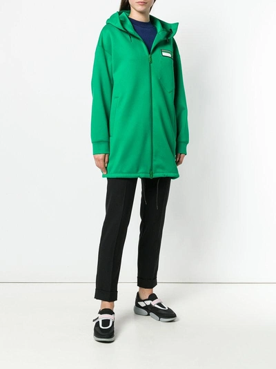 Shop Prada Mid-length Track Jacket In Green