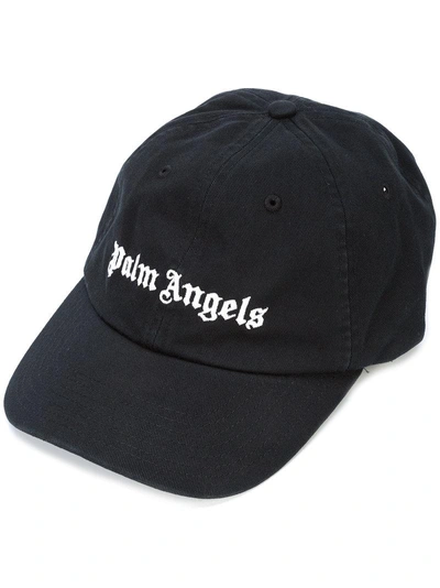 Shop Palm Angels Logo Cap - Black