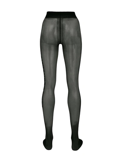 Shop Alexander Wang Logo Tights In Black