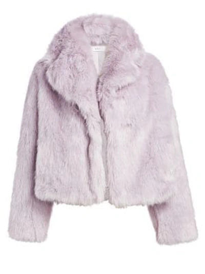 Shop A.l.c Grant Faux Fur Jacket In Light Lavender