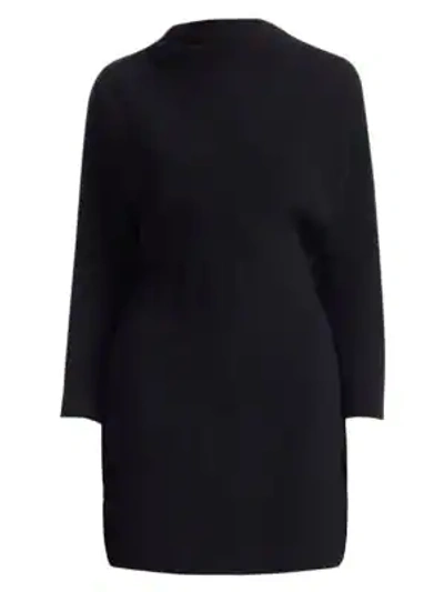 Shop A.l.c Marin Cowl Neck Mini Dress In Black