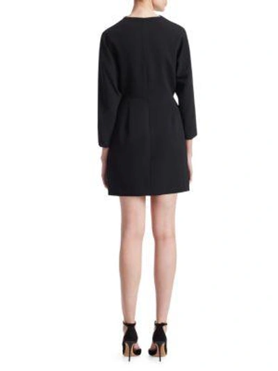 Shop A.l.c Marin Cowl Neck Mini Dress In Black