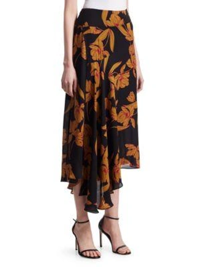 Shop A.l.c Women's Lev Floral Midi Skirt In Black