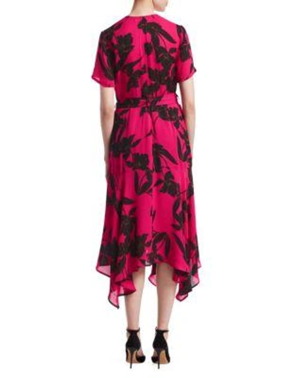 Shop A.l.c Cora V-neck Wrap Dress In Hot Pink