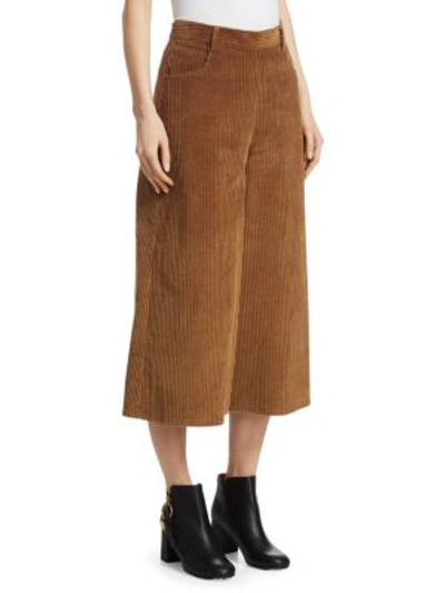 Shop See By Chloé Corduroy Culottes In Mustard Brown