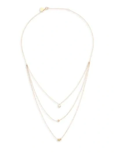 Shop Ginette Ny Diamond & 18k Rose Gold Multi-strand Necklace