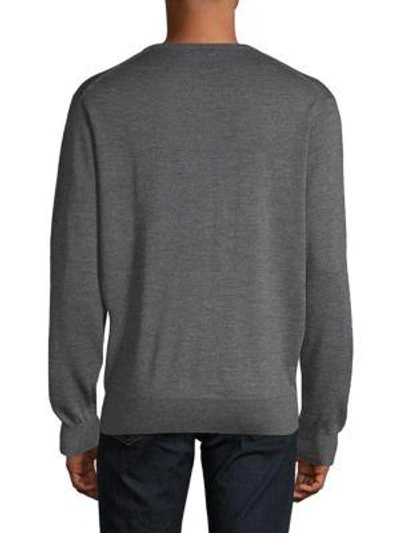 Shop Peter Millar Wool & Silk Pullover In Charcoal