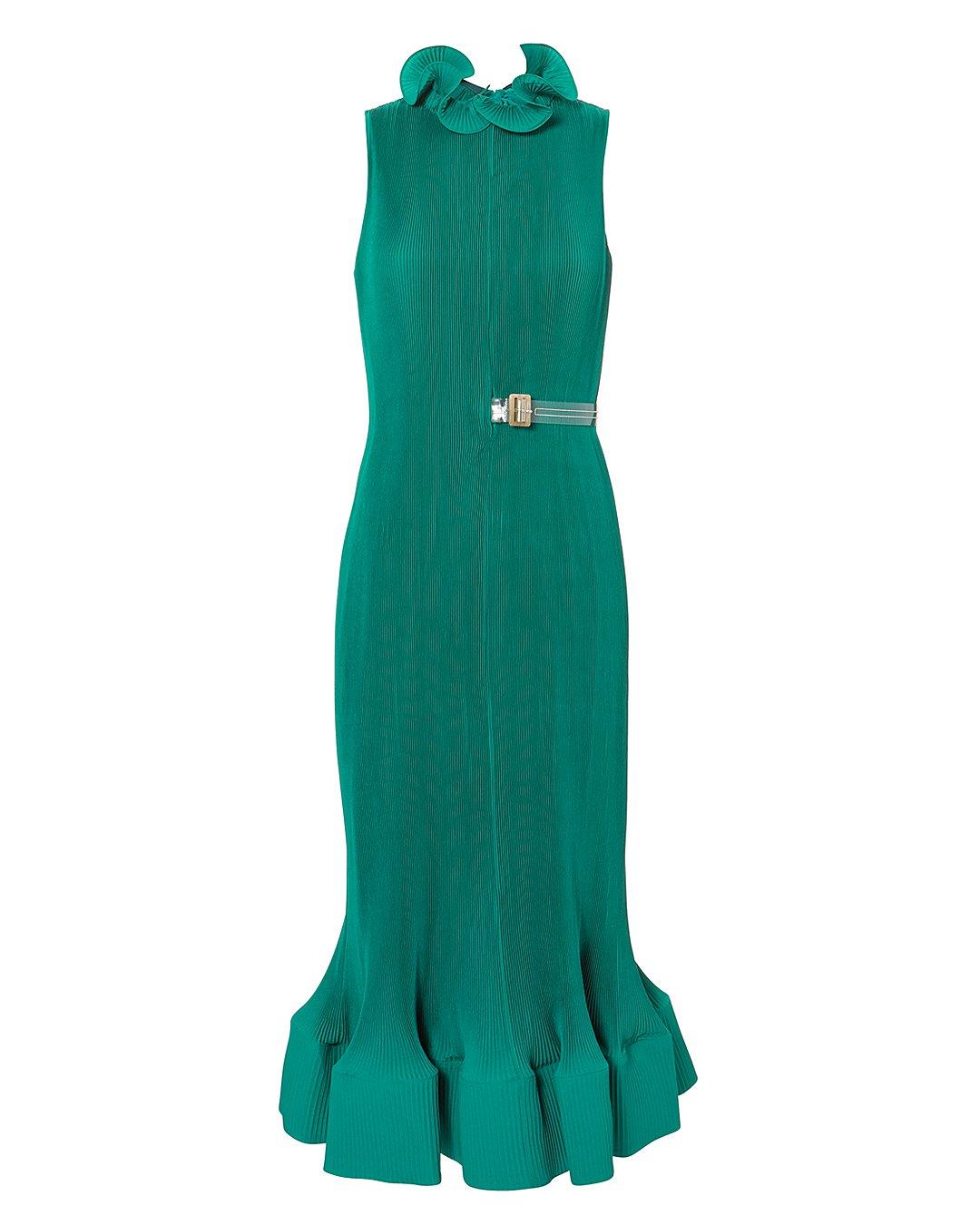 tibi green dress