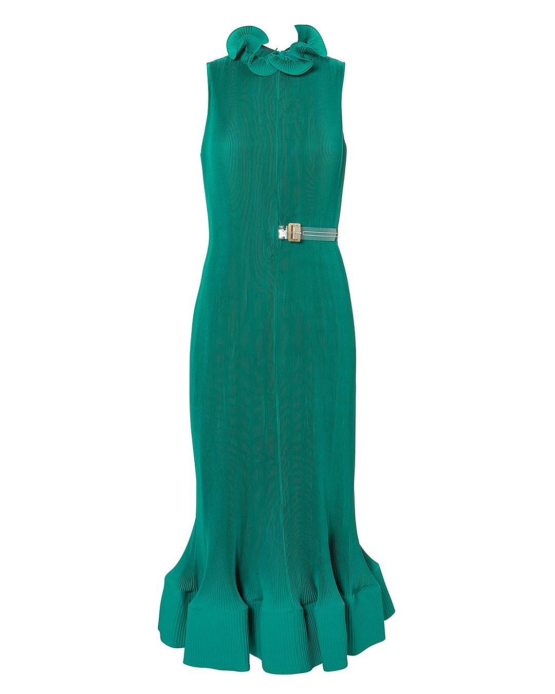 tibi green dress