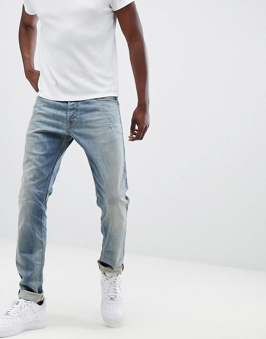 diesel tepphar slim carrot jeans grey