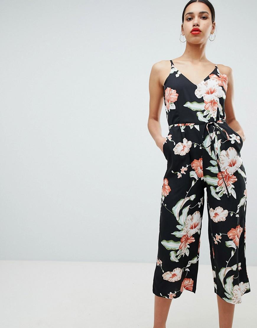ax paris tropical print jumpsuit