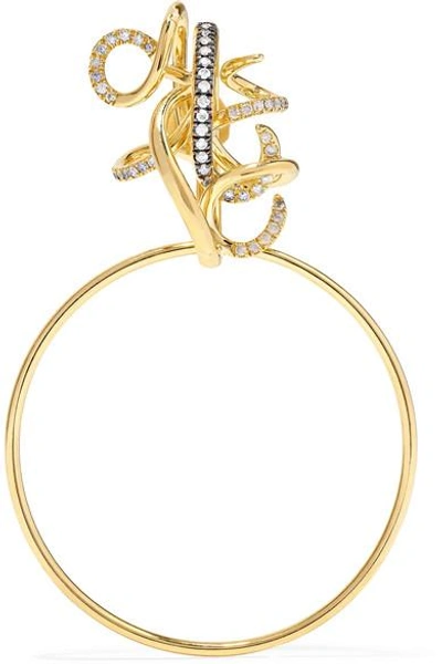 Shop Gaelle Khouri Epoche 18-karat Gold Diamond Earring