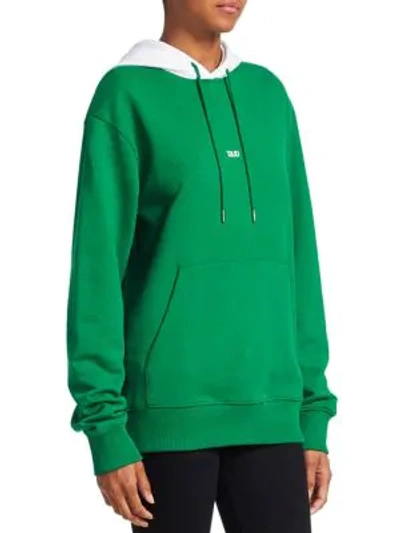 Shop Helmut Lang Taxi Tokyo Hoodie In Green White