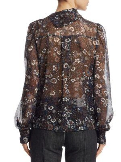Shop See By Chloé Sheer Paisley Blouse In Multi