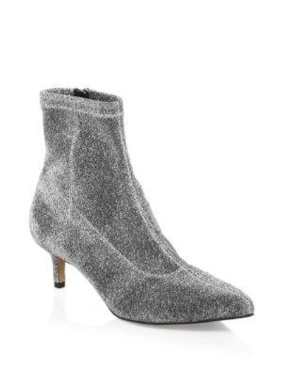 Shop Rebecca Minkoff Sayres Glitter Sock Boots In Black