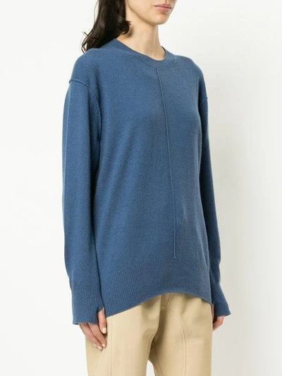 Shop Bassike Classic Long-sleeve Sweater In Blue