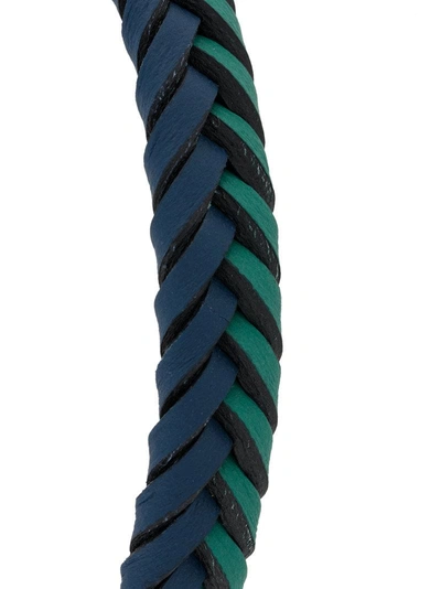 Shop Tod's Braided Bracelet In Blue