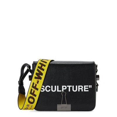 OFF-WHITE Sculpture Mini Flap Bag in Black & White