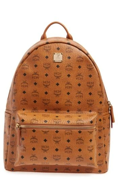 Shop Mcm 'large Stark' Backpack - Brown In Cognac