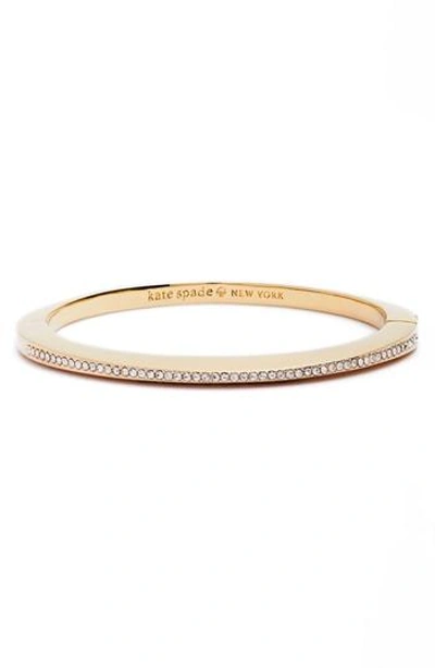 Shop Kate Spade Partners In Crime Bangle Bracelet In Clear/ Gold