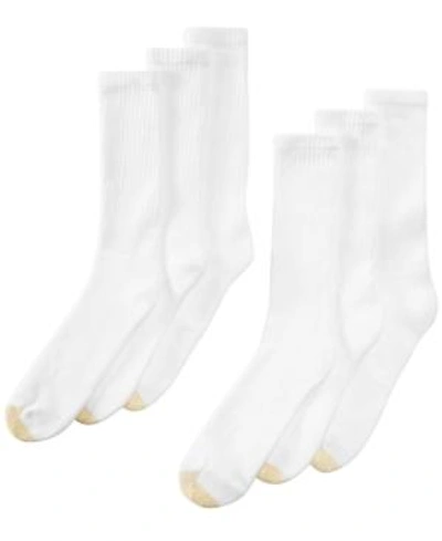 Shop Gold Toe Men's 6-pack Casual Harrington Socks In White