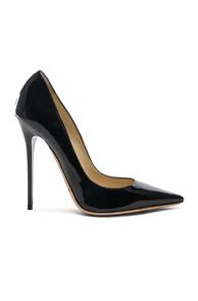 Shop Jimmy Choo Anouk 120 Patent Leather Pump In Black