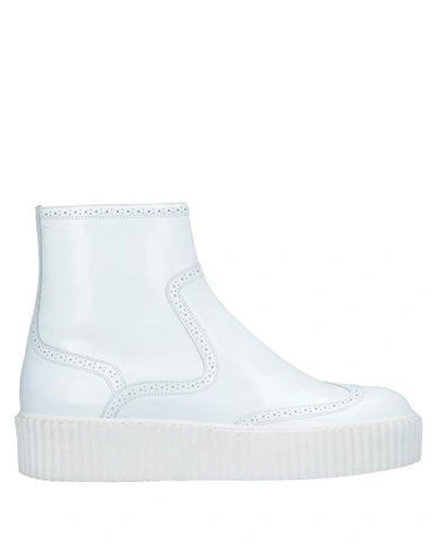 Shop Mm6 Maison Margiela Ankle Boot In White