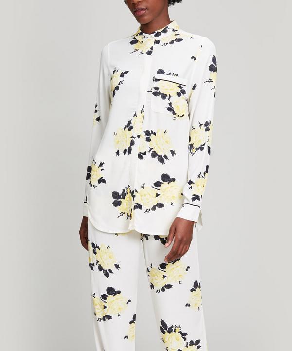 ganni silvery crepe shirt