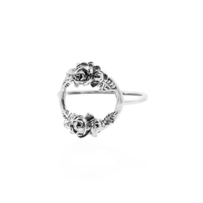 Lee Renee Rose Halo Ring- Silver