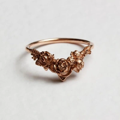 Lee Renee Rose Chevron Ring – Rose Gold