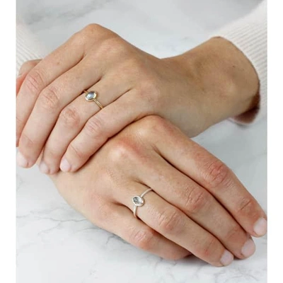 Lee Renee Labradorite Rose Cut Ring - Silver