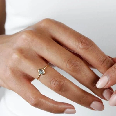 Lee Renee Labradorite Rose Cut Ring - Silver