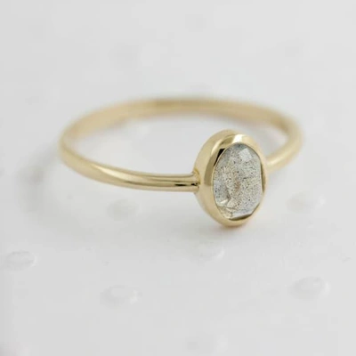 Lee Renee Labradorite Rose Cut Ring - Gold