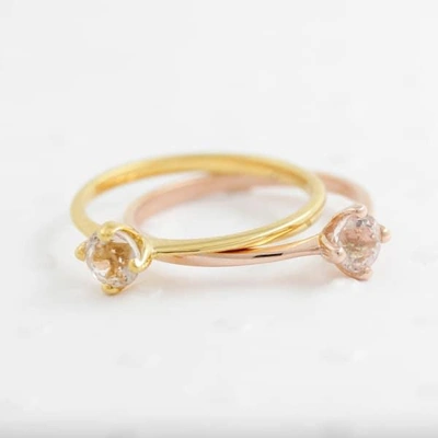 Lee Renee Morganite Petal Ring - Gold