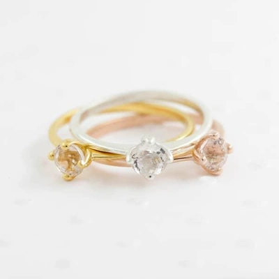Lee Renee Morganite Petal Ring - Silver