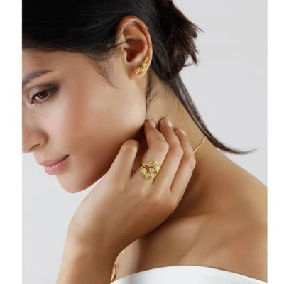 Lee Renee Rose Chevron Ring – Gold