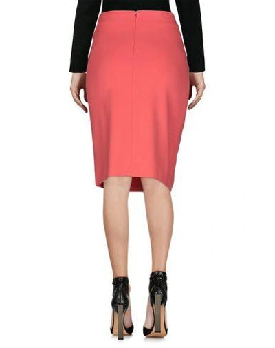 Shop Armani Collezioni Knee Length Skirts In Coral