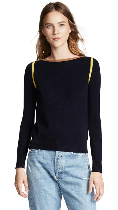 Shop Demylee Angie Sweater In Navy Combo