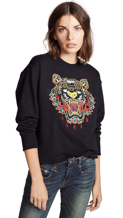 Shop Kenzo Tiger Relax Sweatshirt In Black