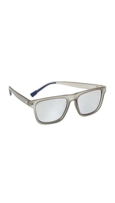 Le Specs The Boss Sunglasses In Matte Shadow/silver | ModeSens